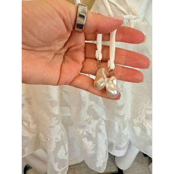 Aureta by Anthropologie White Puff Sleeve Mini Dress NWT - Size S - Picture 6 of 6